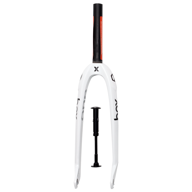 Box One X Pro Carbon BMX Race Fork-24"-1 1/8"-10mm-White - 1