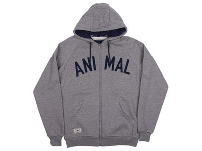 Animal Deck Full Zip Hoodie-Gray