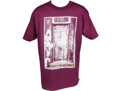 Animal Graffiti T-Shirt-Maroon/White-Adult X-Large