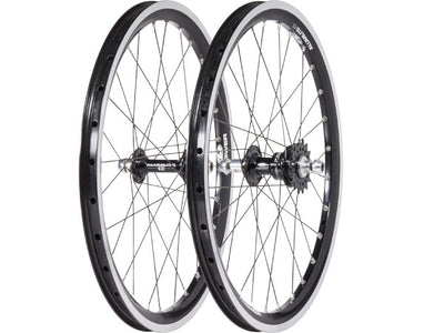 Answer Alumilite Ti Cassette Expert Plus Cruiser BMX Race Wheelset-Black-24x1.50"