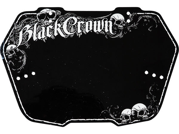 Black Crown Reaper Number Plate-Black-Mini - 1