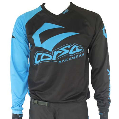 Corsa Warrior X BMX Race Jersey-Black/Blue