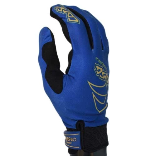 Corsa Unleashed Velcro BMX Race Gloves-Navy/Gold - 2