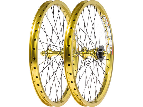 Bombshell Jet Cassette Pro BMX Race Wheelset-20x1.75" - 1