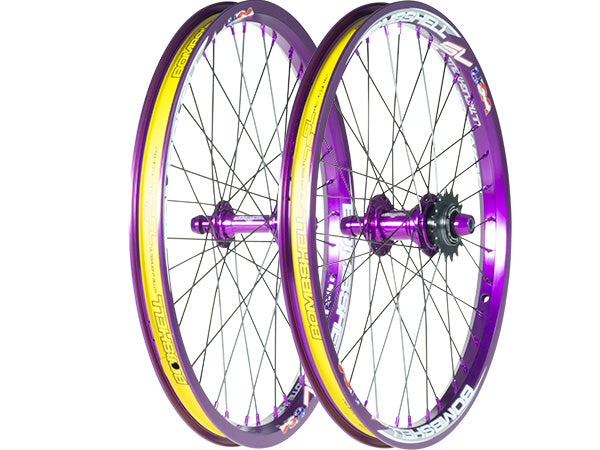 Bombshell SLX Pro BMX Race Wheelset-36H-20x1.75"-Purple - 1