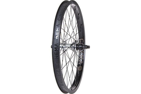 Cinema VX2 BMX Freestyle Wheel-Rear-20&quot;-Chrome Hub/Black Rim - 1