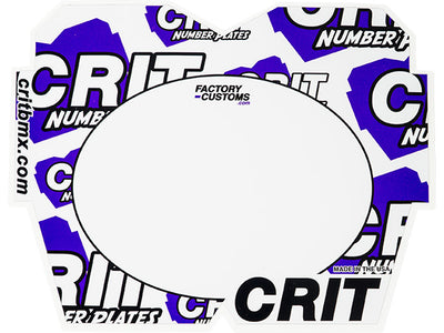 Crit Logo Bomb Number Plate