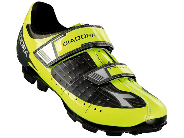 Diadora X Phantom Clipless Shoes-Black/Yellow - 1
