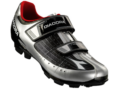Diadora X Phantom Clipless Shoes-Black/Silver/White