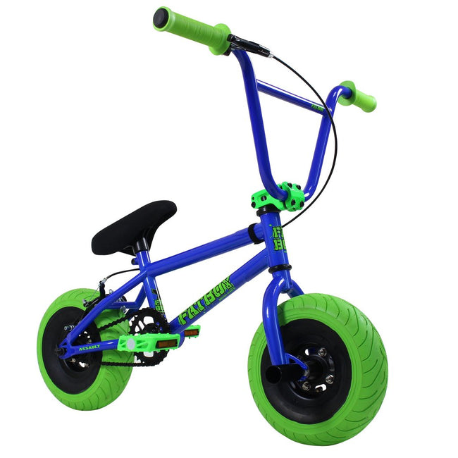 Fat Boy Mini BMX Bike The Assault-Blue w/Green Tires - 1
