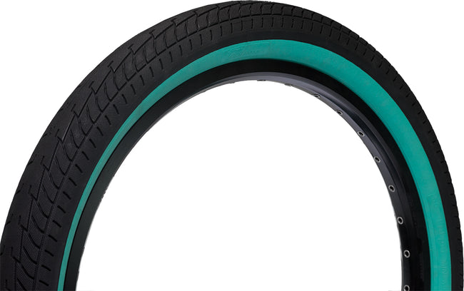 FIT FAF Tire-Wire-20x2.4&quot;-Black/Teal - 1