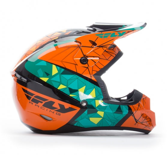 Fly 2017 Kinetic Crux Helmet-Teal/Orange/Black - 2