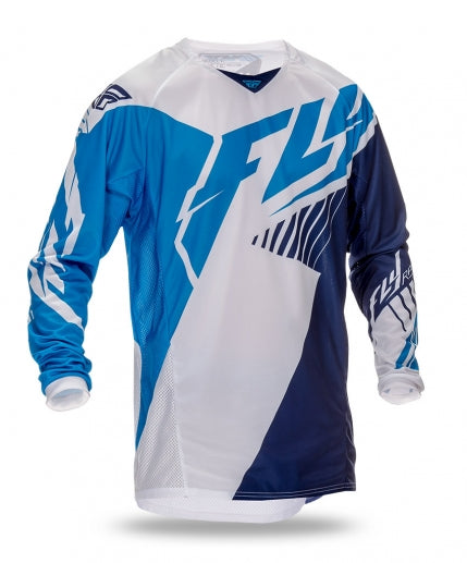 Fly Racing 2016 Kinetic Vector BMX Race Jersey-Blue/White/Navy - 1