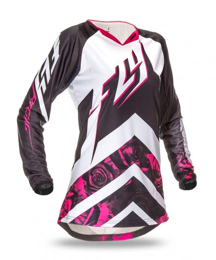 Fly Racing 2016 Kinetic Ladies BMX Race Jersey-Pink/White - 1