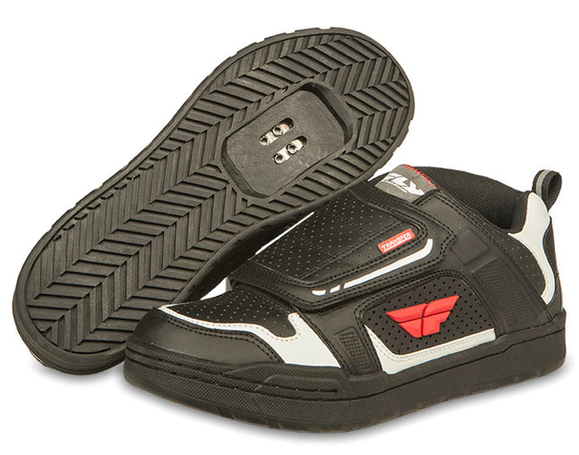 Fly Racing Transfer Clipless  Shoes-Black/White - 1