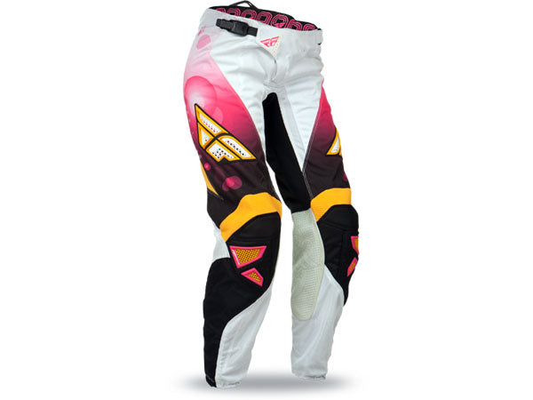 Fly Racing 2014 Kinetic Ladies Race Pants-Pink/White - 1