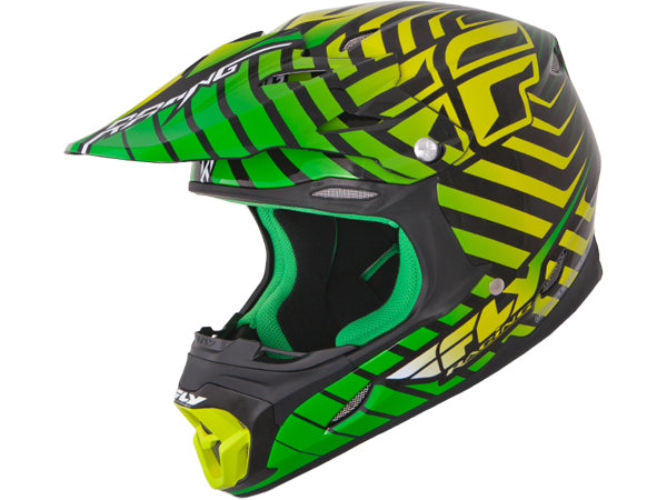 Fly Racing 2013/2014 Three.4 Helmet-Green/Lime - 1