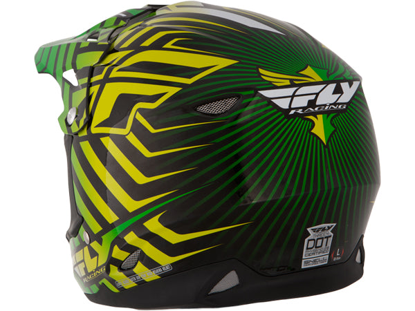 Fly Racing 2013/2014 Three.4 Helmet-Green/Lime - 4