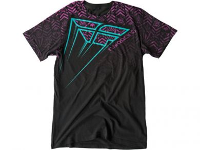 Fly Racing Toxicitee T-Shirt-Black/Purple/Teal - 1