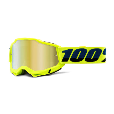 100% Accuri 2 Goggles-Fluorescent Yellow-Mirror Gold Lens