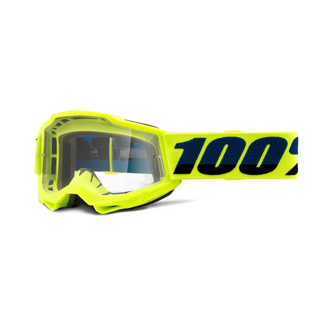 100% Accuri 2 Youth Goggles-Fluorescent Yellow-Clear Lens - 1