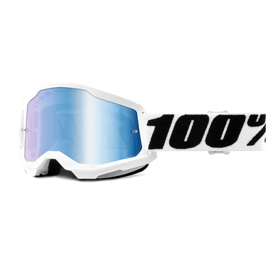 100% Strata2 Goggles-Everest-Mirror Blue Lens