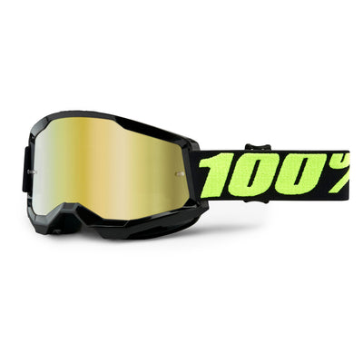 100% Strata2 Goggles-Upsol-Mirror Gold Lens