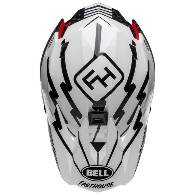 Bell Full-10 Spherical BMX Race Helmet-Fasthouse Matte/Gloss White/Black - 5