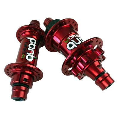 Crupi Quad Pro Disc Brake BMX Hubset-Red-36H