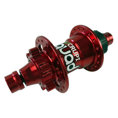 Crupi Quad Pro Rear Disc Brake BMX Hub-Red-36H