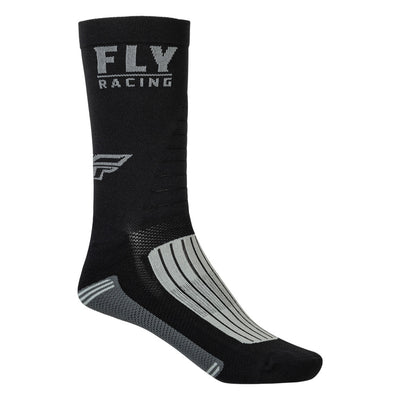 Fly Racing Factory Rider Socks-Black/Grey