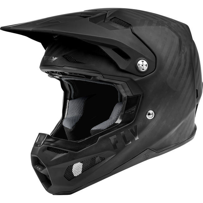 Fly Racing Formula Carbon Solid BMX Race Helmet-Matte Black Carbon - 1