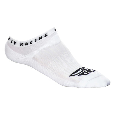 Fly Racing No-Show Socks-White