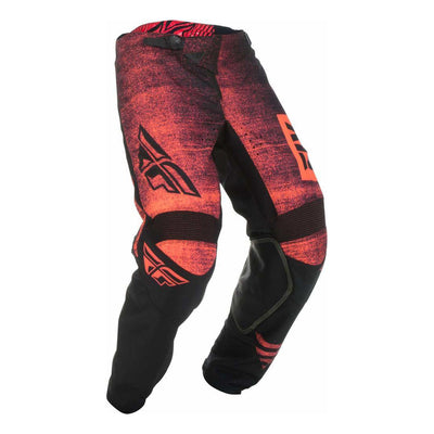 Fly Racing Kinetic Noiz 2019 BMX Race Pants-Neon Red/Black