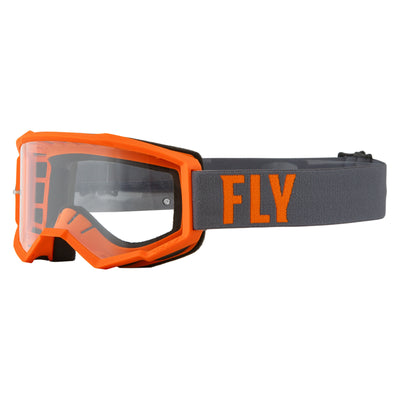 Fly Racing 2022 Focus Goggles-Grey/Orange w/Clear Lens