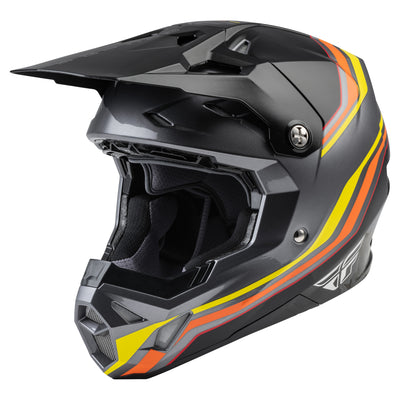 Fly Racing 2022 Formula CP S.E. Speeder BMX Race Helmet-Black/Yellow/Red