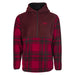 Fly Racing Half Zip Pullover Hoodie-Red Plaid - 1
