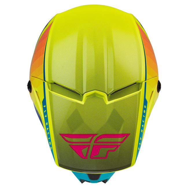 Fly Racing Kinetic Drift BMX Race Helmet-Blue/Hi-Vis/Charcoal - 4