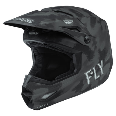 Fly Racing 2022 Kinetic S.E. Tactic BMX Race Helmet-Matte Grey Camo