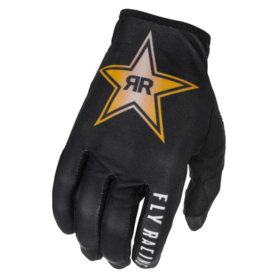 Fly Racing 2022 Lite Rockstar BMX Race Gloves-Black/Gold