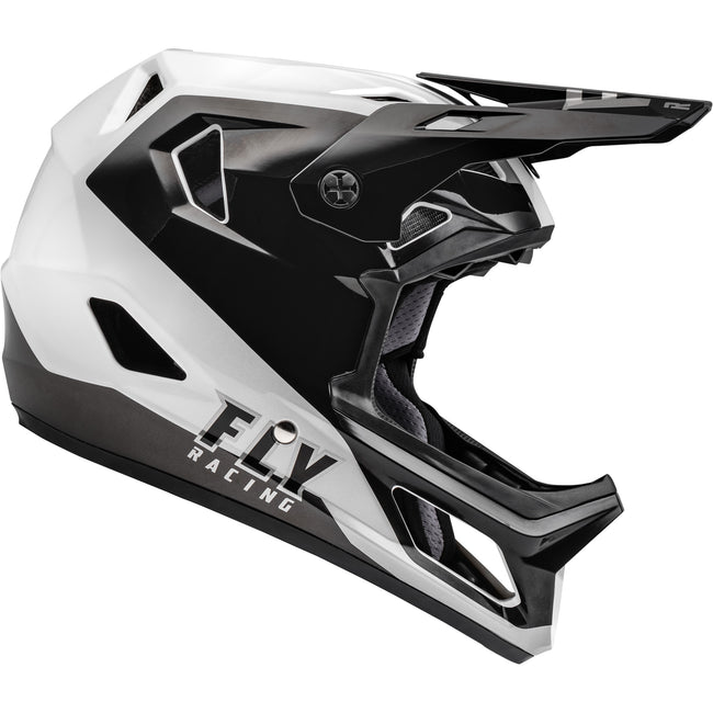 Fly Racing Rayce BMX Race Helmet-Black/White - 2
