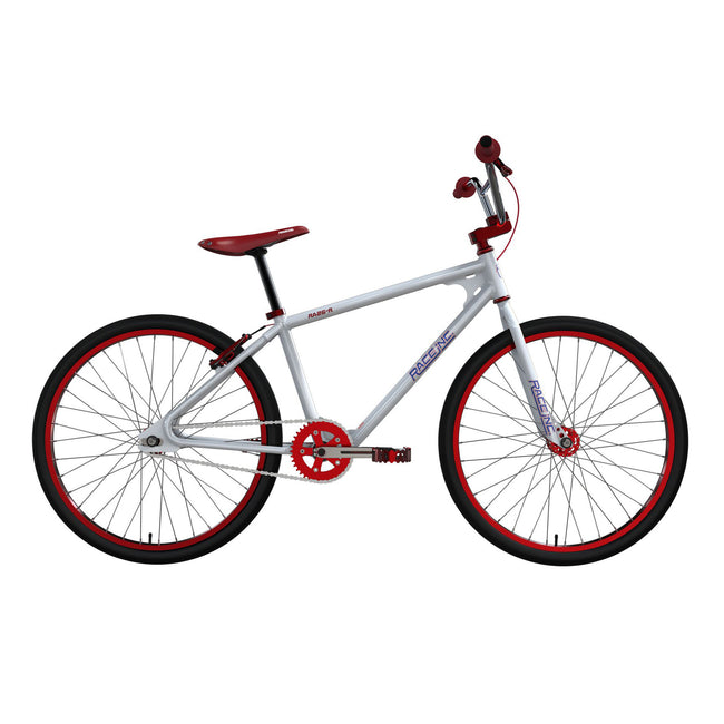 Race Inc. RA26-R Retro 26" BMX Freestyle Bike-White/Red - 1