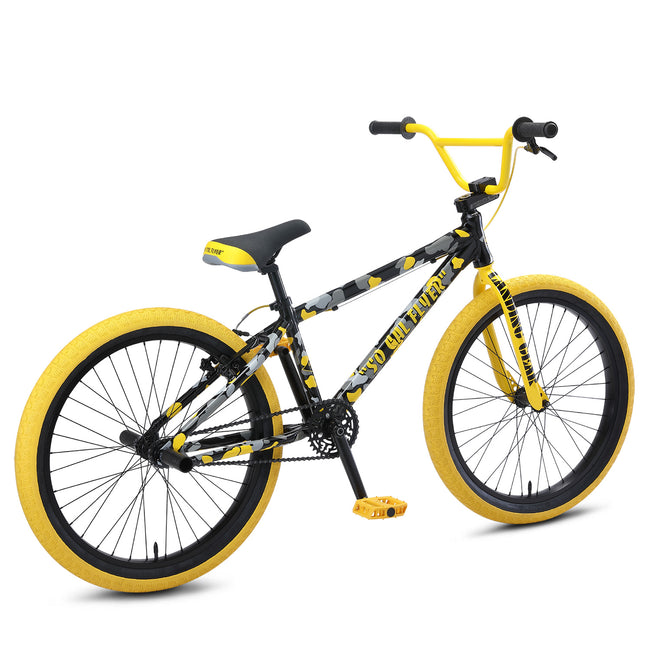 SE Bikes So Cal Flyer 24" BMX Freestyle Bike-Yellow Camo - 3