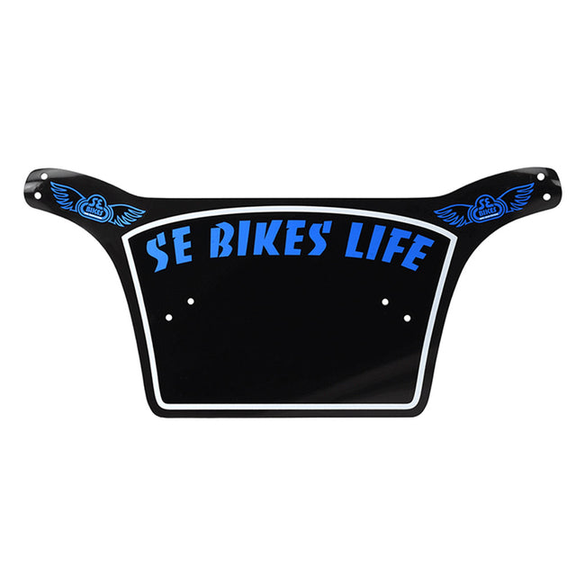 SE Bikes Life Number Plate-Black/Blue - 1