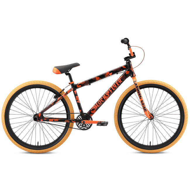 SE Bikes Blocks Flyer 26" BMX Freestyle Bike-Orange Camo - 1