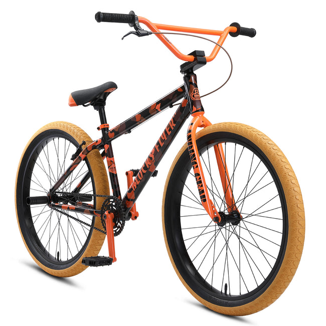 SE Bikes Blocks Flyer 26" BMX Freestyle Bike-Orange Camo - 2