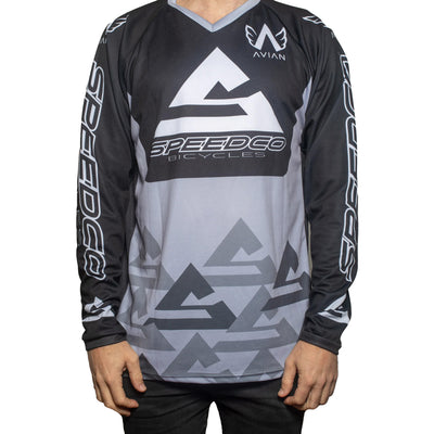 SpeedCo BMX Race Jersey-Black/Grey