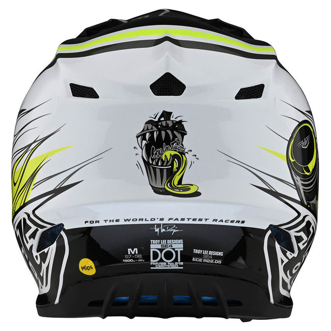 Troy Lee Designs SE4 Skooly BMX Race Helmet-Black/Yellow - 4