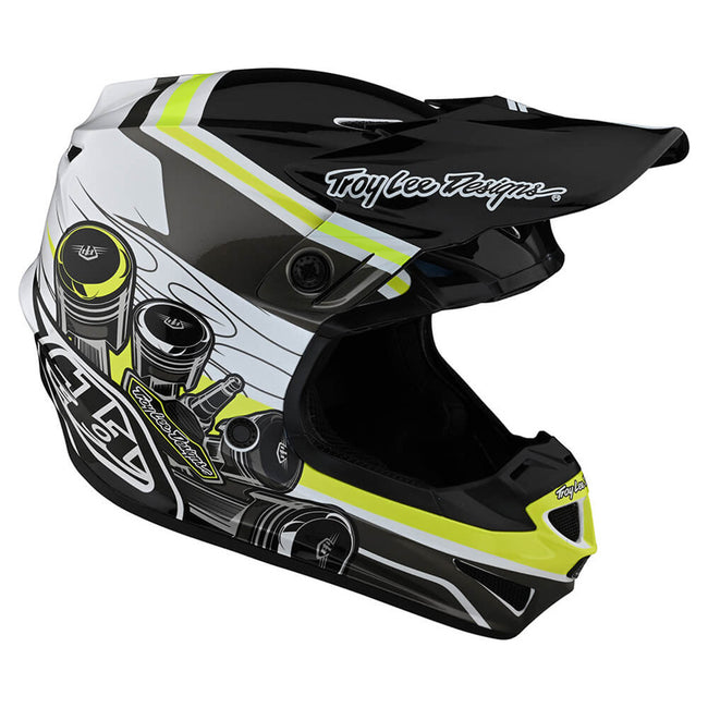 Troy Lee Designs SE4 Skooly BMX Race Helmet-Black/Yellow - 7