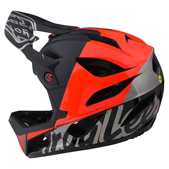 Troy Lee Designs Stage MIPS Nova BMX Race Helmet-Glo Red - 3